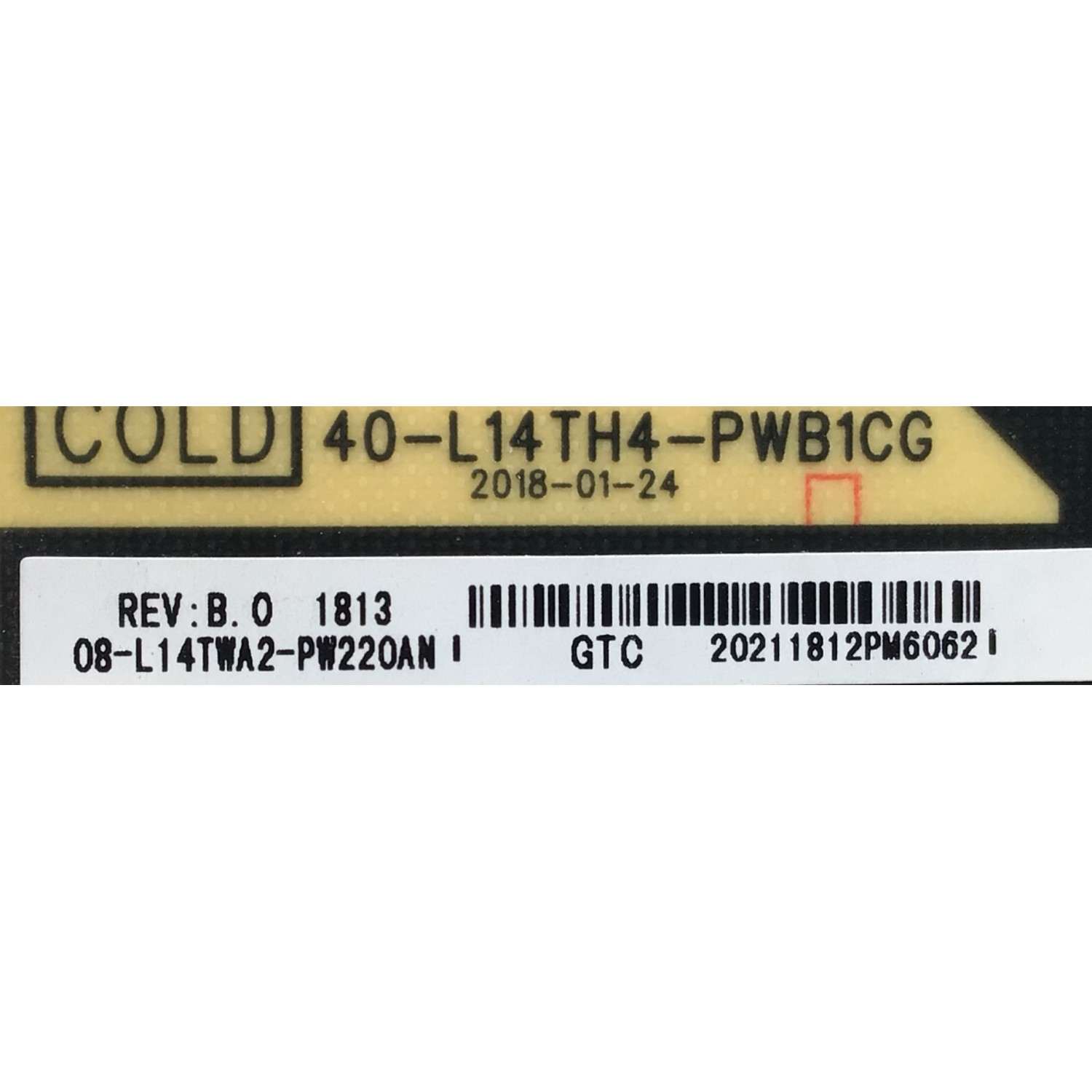 KIT DE TARJETAS PARA TV TCL / NUMERO DE PARTE MAIN 08-CS55CFN-OC406AA / 40-MST10S-MAD4HG / FUENTE 08-L14TWA2-PW220AN / 40-L14TH4-PWB1CG / T-CON  34.29110.071 / 3429110071 / PANEL LVF550ND1L CD9W16 V1 / MODELO 55S401 - Imagen 2